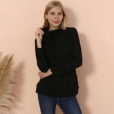 Pullover mit Waffelstrick und Wasserfallausschnitt